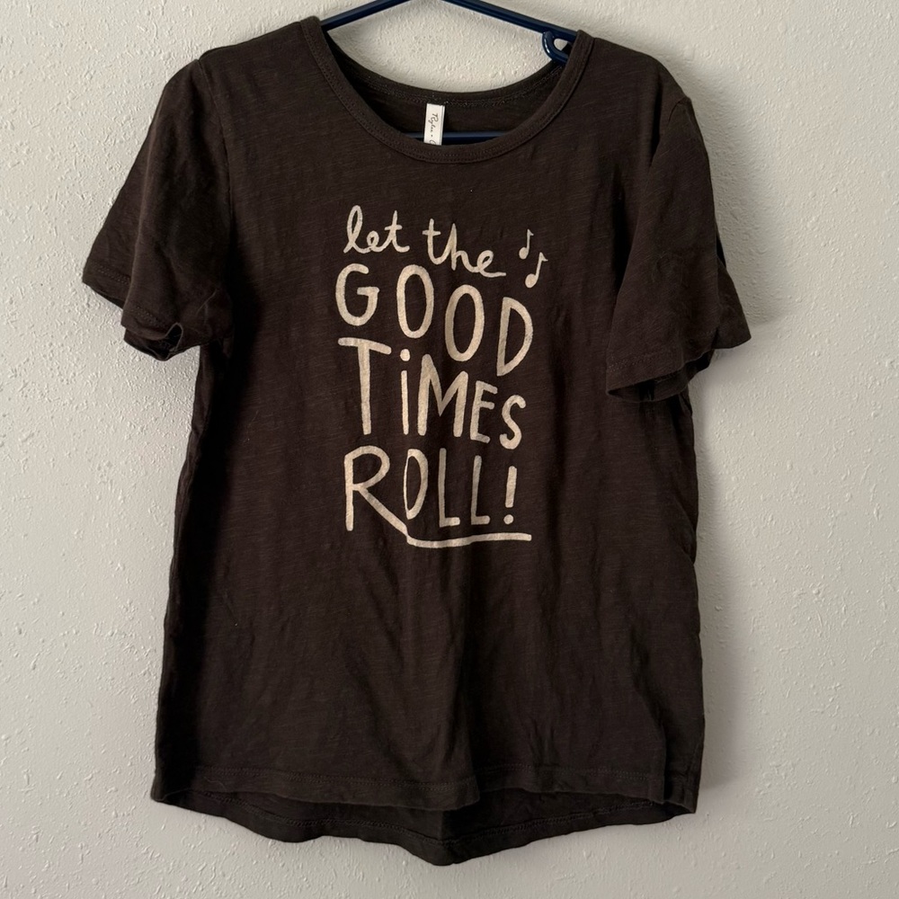 Rylee & Cru Black “Let the Good Times Roll” Tee Size 6/7